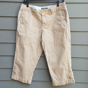Eddie Bauer Cropped Tan Pants size 8